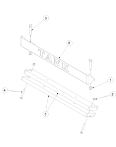 Rear Bumper Diagram and Parts List for M60-KW 53CB5D8X750-25-HP-OHV Cub Cadet Lawn Tractor